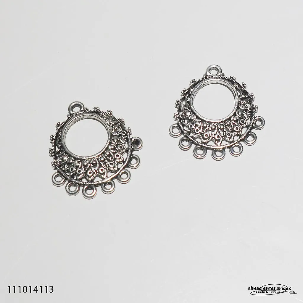 [111014113] 4113 Earring Frame/3pair (AntiqSilver)
