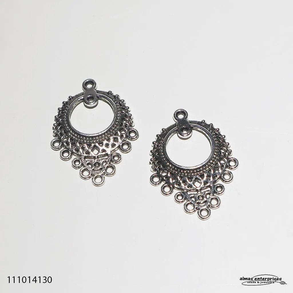 [111014130] 4130 Earring Frame/3pair (AntiqSilver)