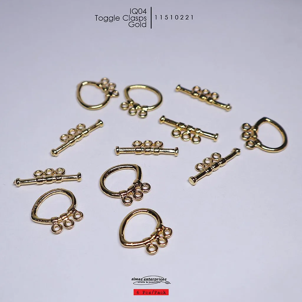 [11510221] IQ04 Toggle Clasps/6 (Gold)