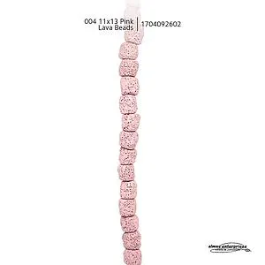 004 11x13 Pink Lava Beads