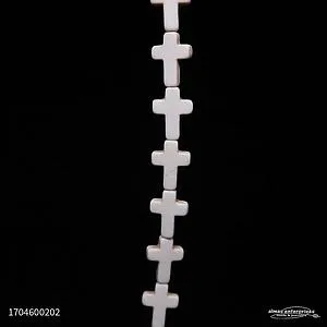 Cross 12x16 White Stab Turquoise