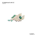 W 2008 Brooch With CZ