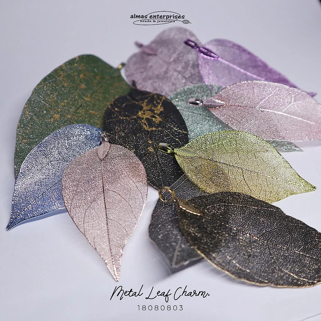 [18080803] Metal Leaf Charm/pc
