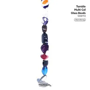 Tumble Multi Col Glass Beads