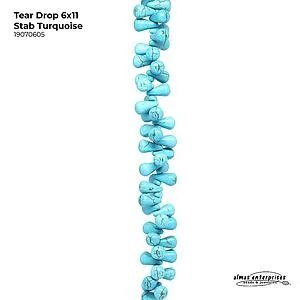Tear Drop 6x11 Stab Turquoise