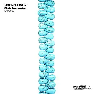 Tear Drop 10x17 Stab Turquoise