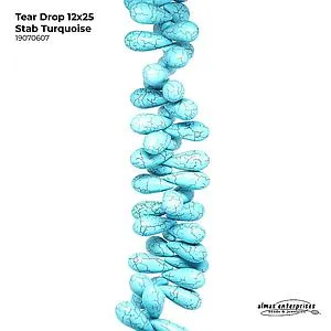 Tear Drop 12x25 Stab Turquoise