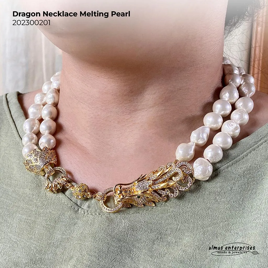 [202300201] Design  Dragon Meltingpearl Necklace