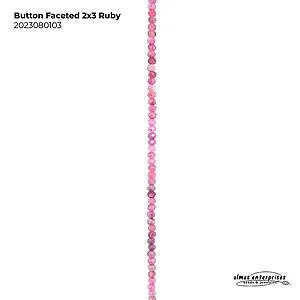Button Fac. 2x3mm Ruby