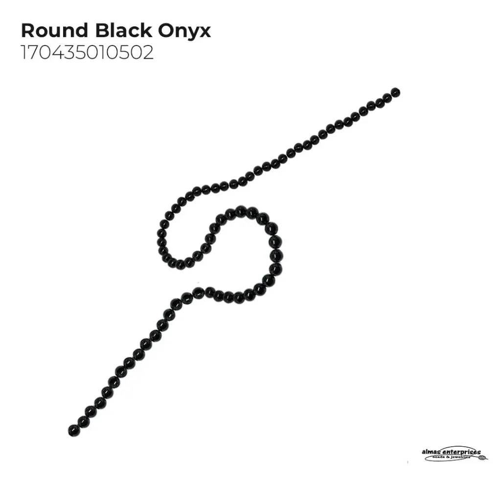 [170435010502] Round Black Onyx (4mm)