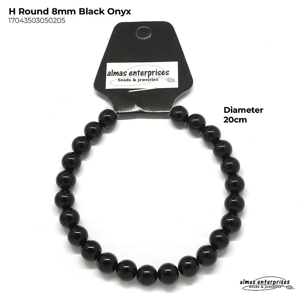 H. Round Black Onyx