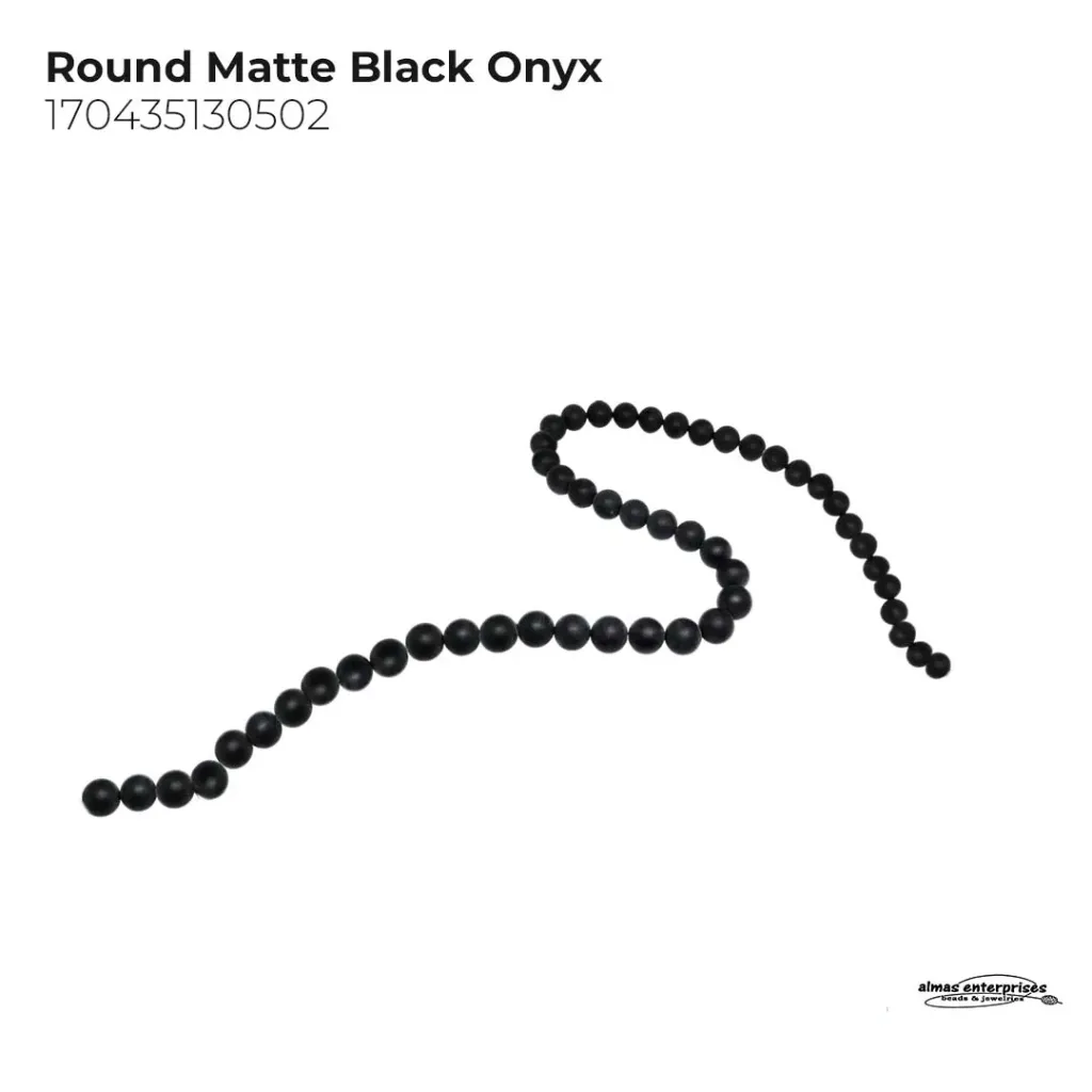 [170435130502] Round Matte Black Onyx (4mm)