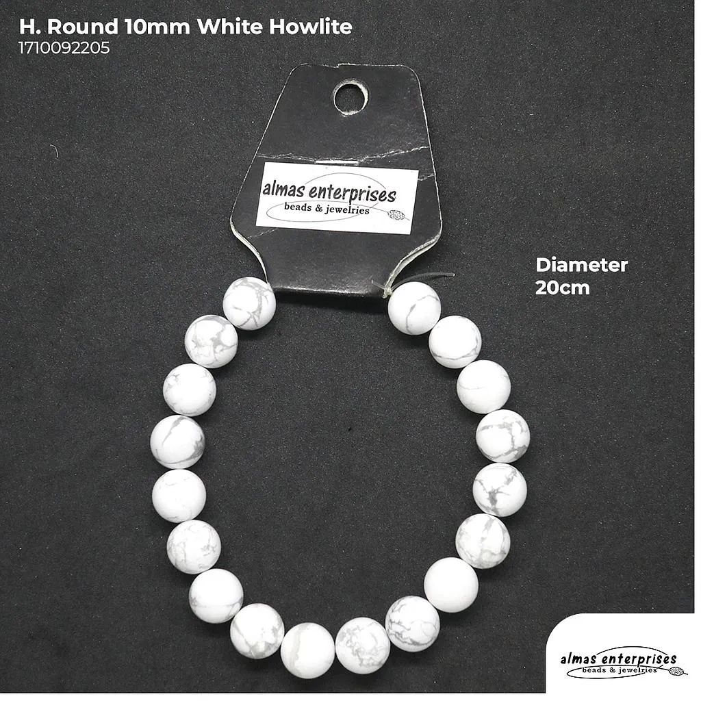 H. Round White Howlite