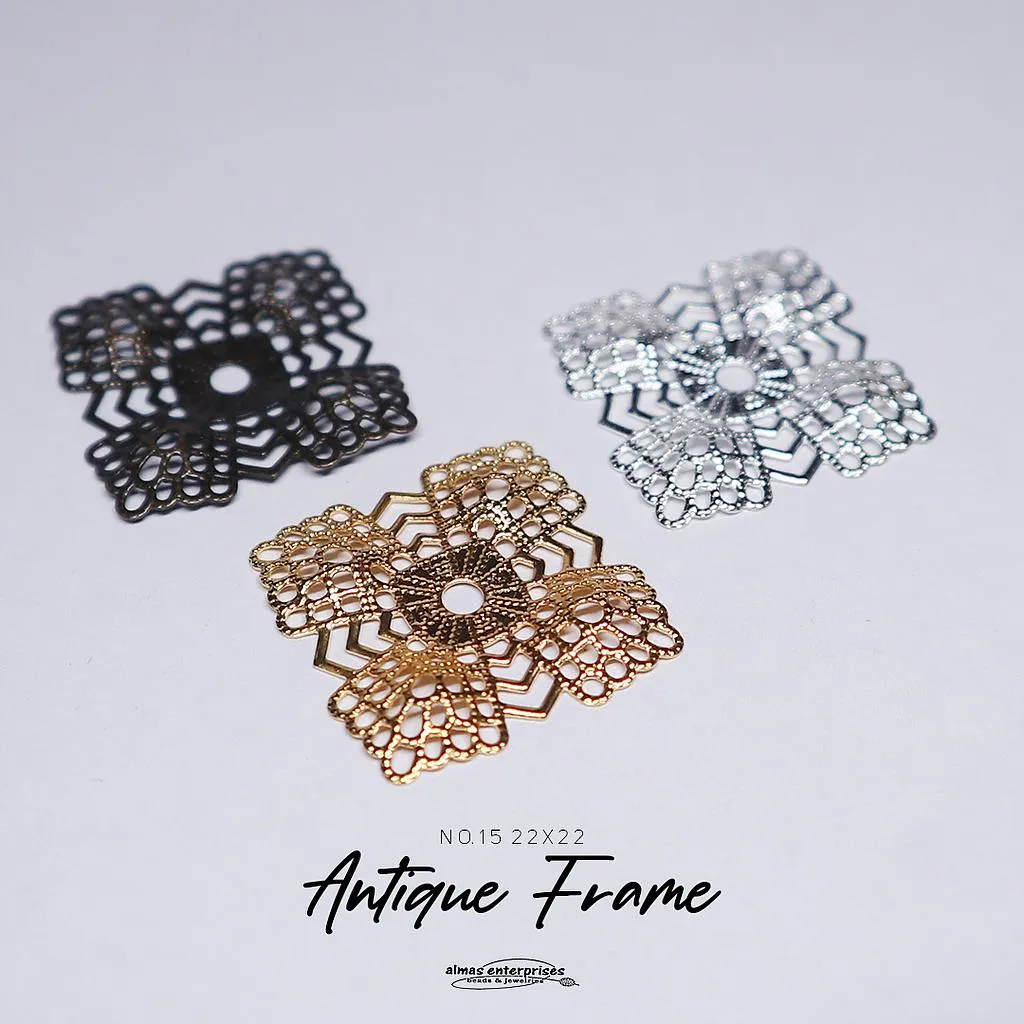 [18047315] No.15 22x22 Antiq Frame/4 (Gold)