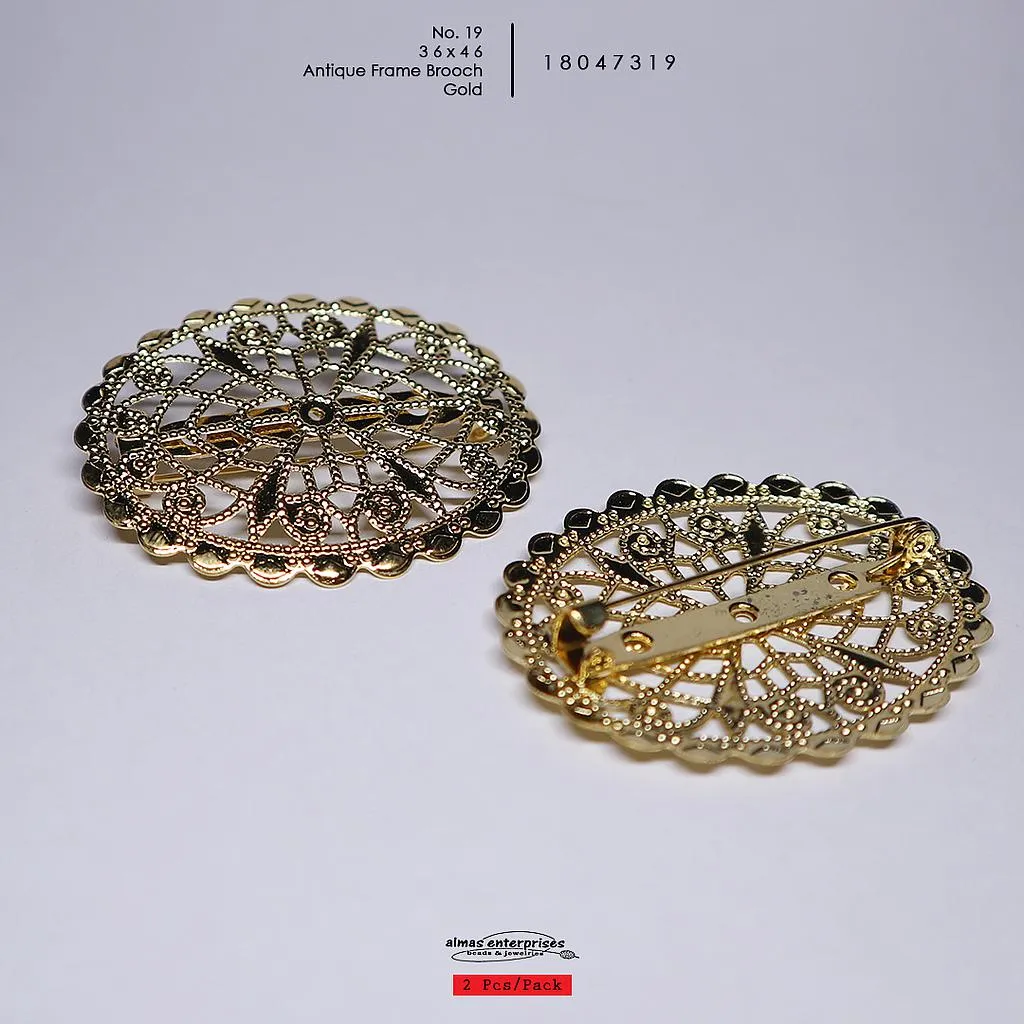 No.19 36x46 Antiq.Frame Brooch/2