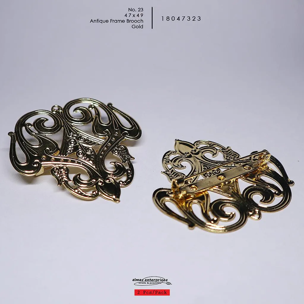 No.23 47x49 Antiq.Frame Brooch/2