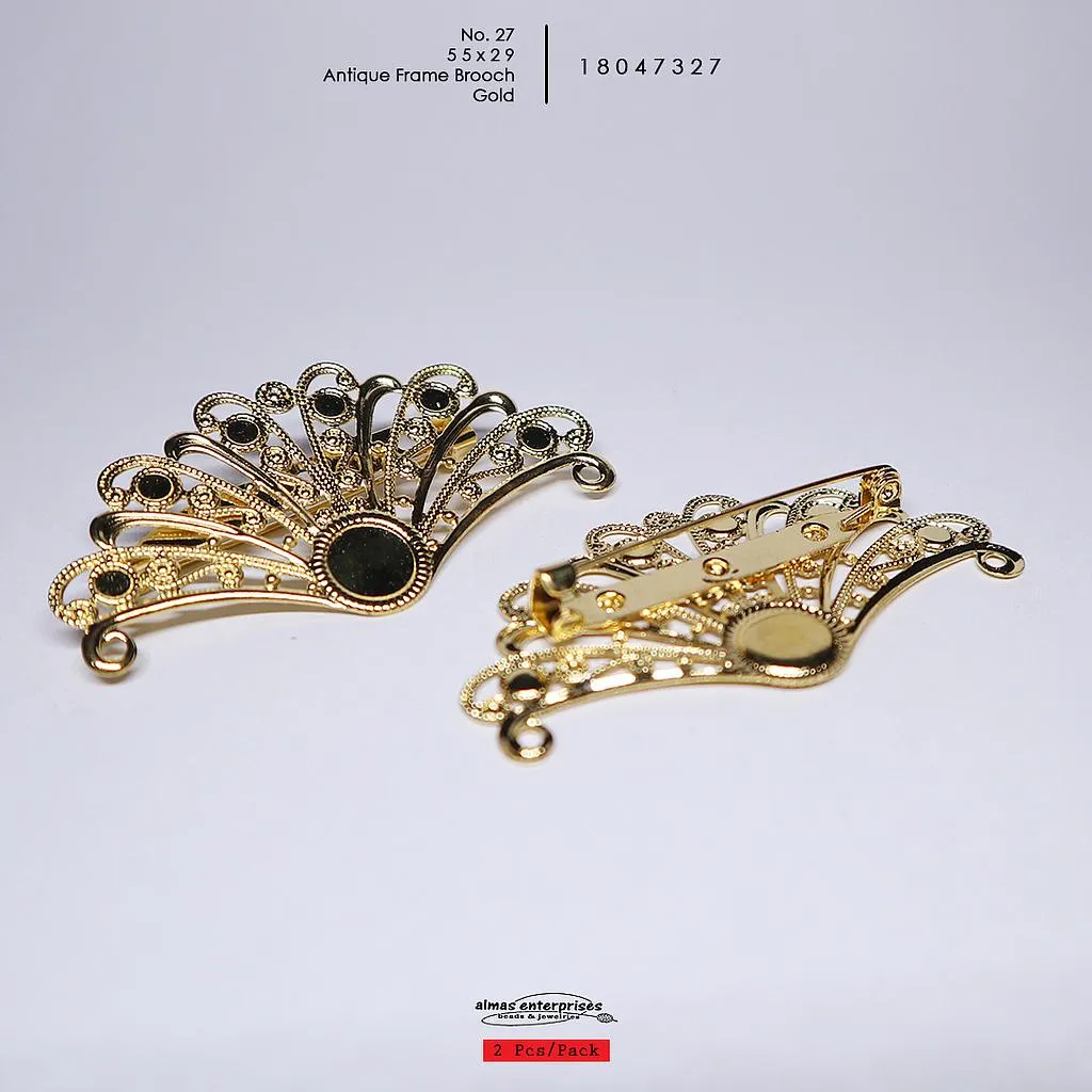 No.27 55x29 Antiq.Frame Brooch/2
