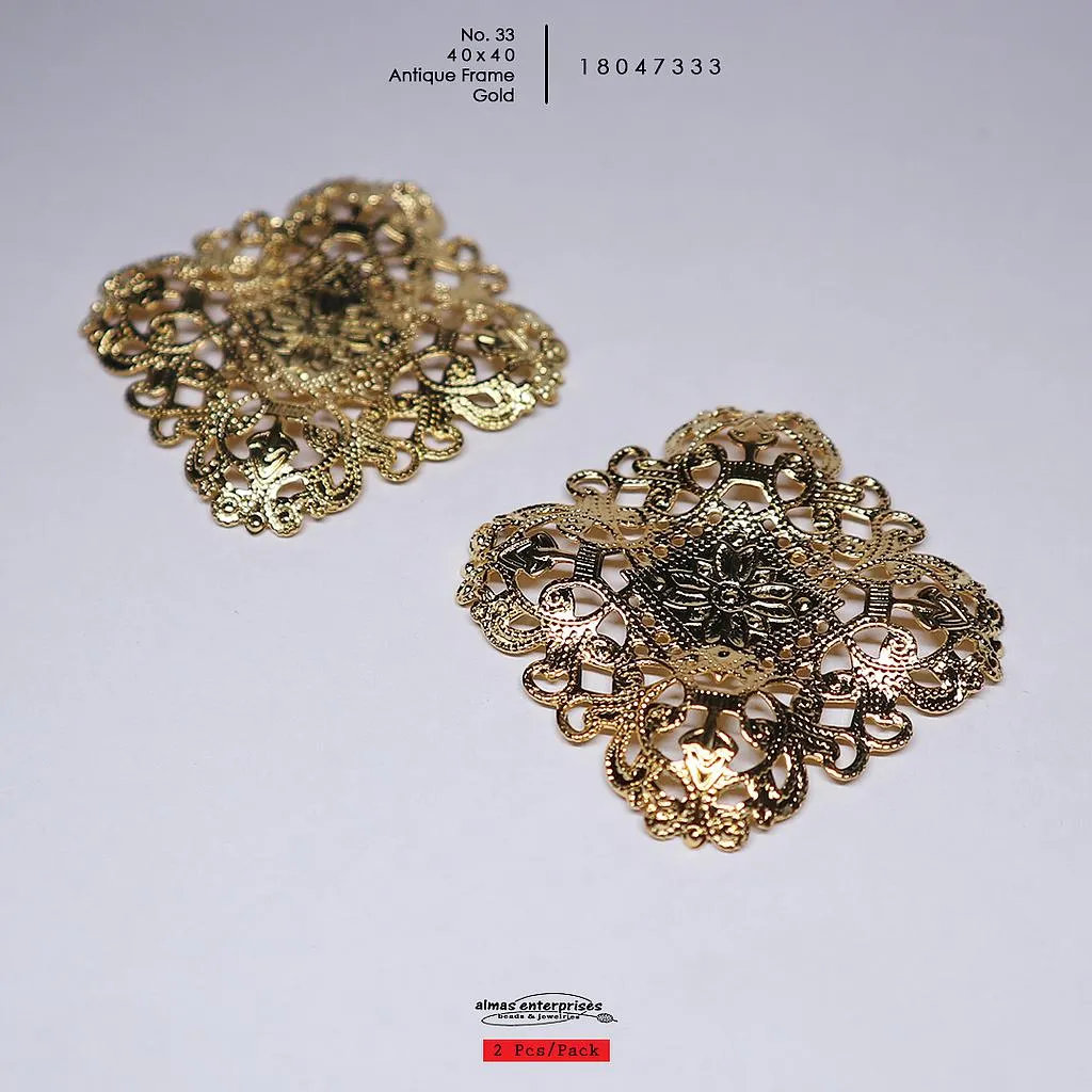 [18047333] No.33 40x40 Antiq Frame/2 (Gold)