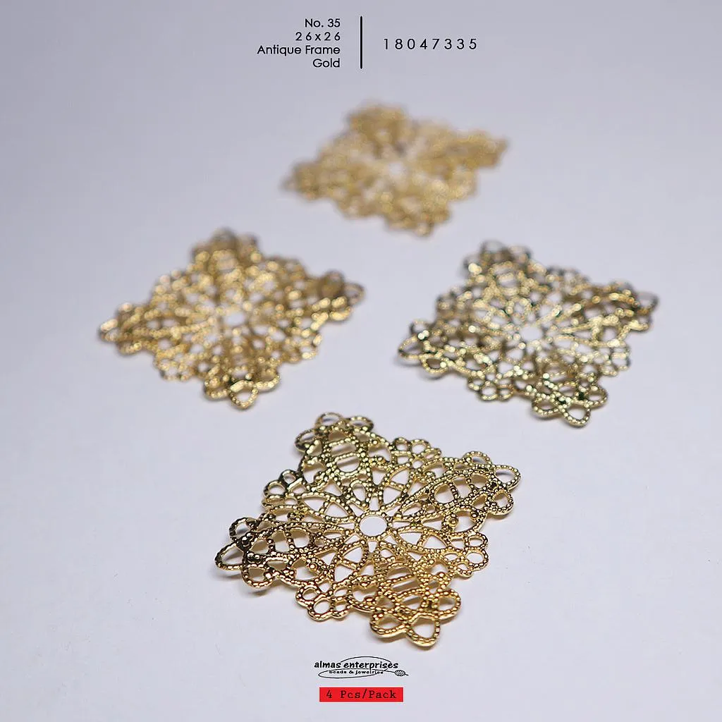 [18047335] No.35 26x26 Antiq Frame/4 (Gold)