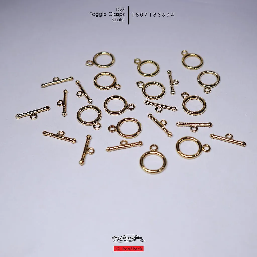 [1807183604] IQ7 Toggle Clasps/12 (Gold)