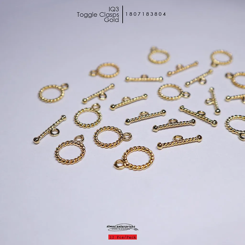 [1807183804] IQ3 Toggle Clasps/12 (Gold)
