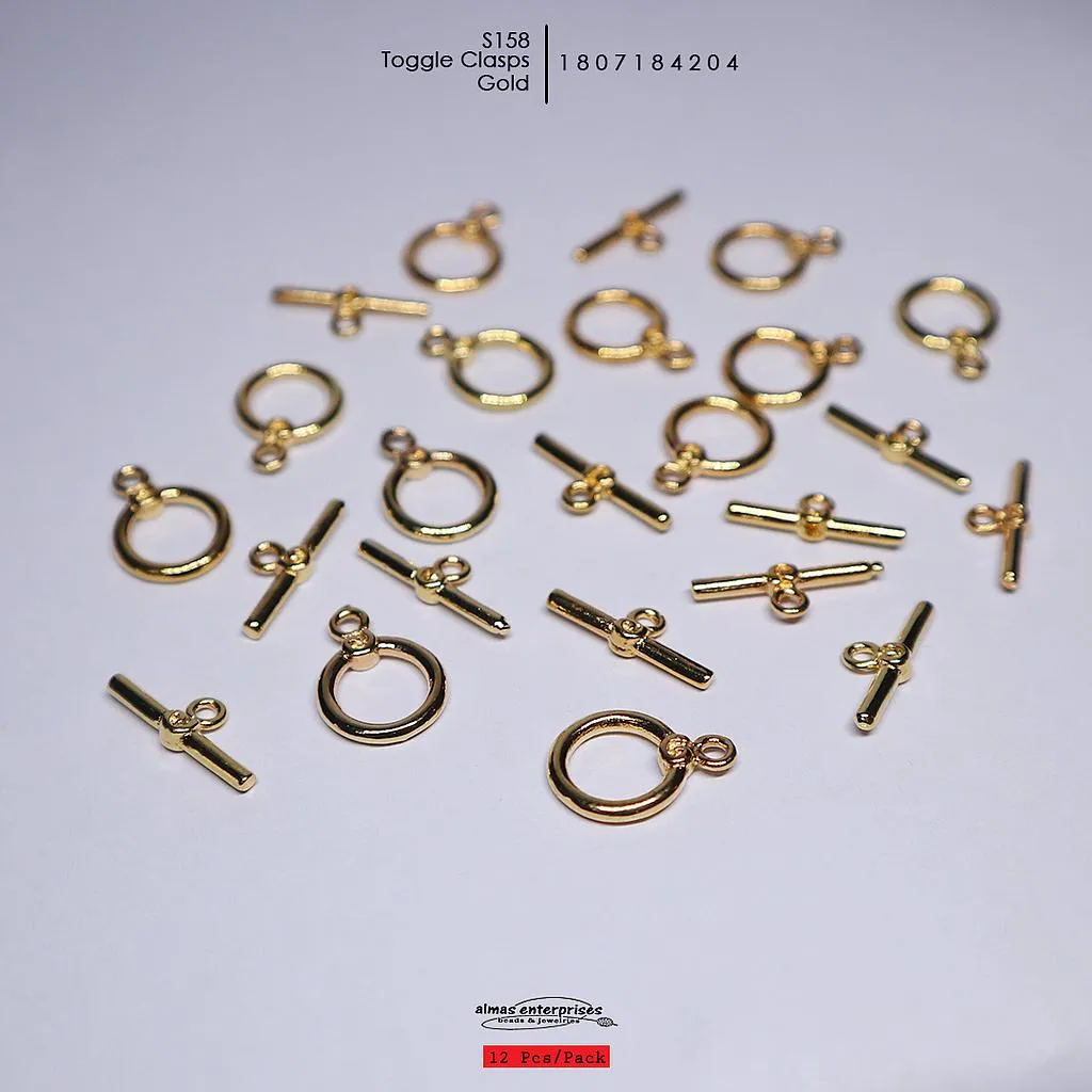 [1807184204] S158 Toggle Clasps/12 (Gold)