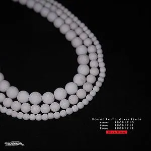 [18081710] Round Pastel Glass Beads (4mm)