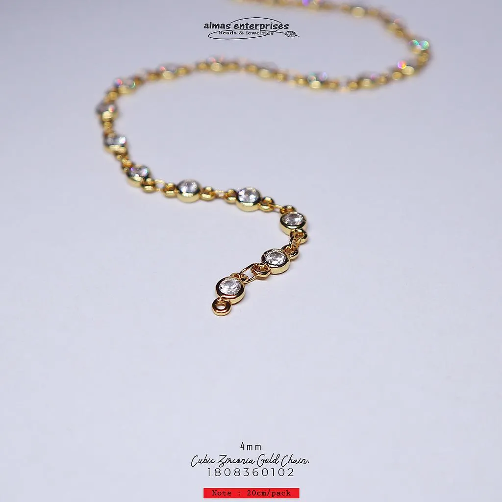 Rd 4mm CZ Chain/20cm
