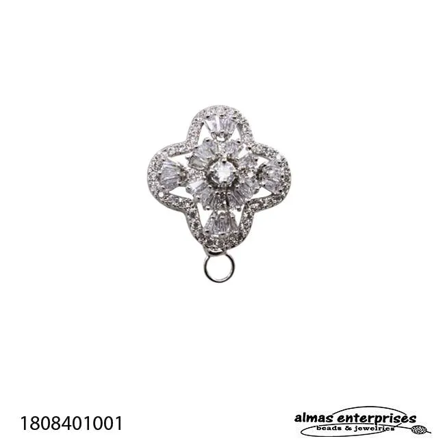 [1808401002] No.10 Brooch With CZ (Gold)