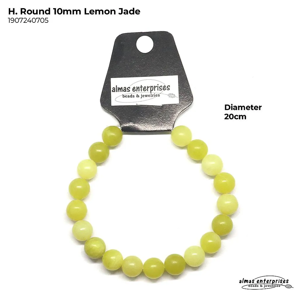 [1907240405] H. Round Lemon Jade (4mm)