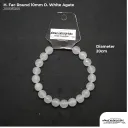 H. Faceted Round D. White Agate