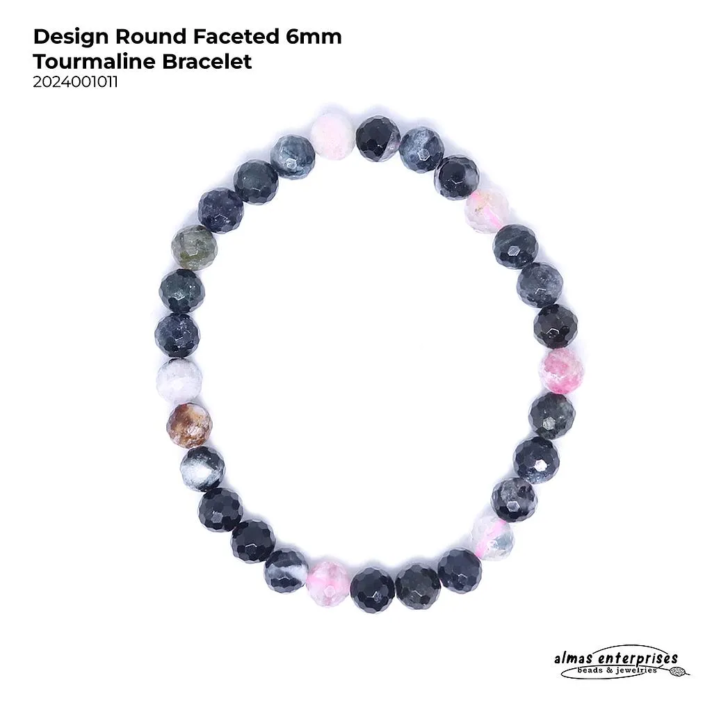 [2024001011] Fac.Round Tourmaline Bracelet (6mm)