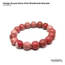 Round Pink Rhodonite Bracelet