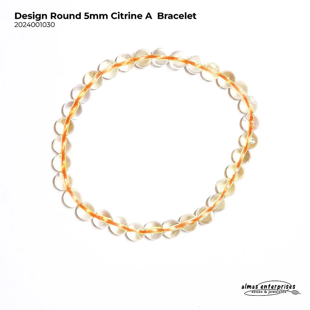 [2024001030] Design Rd Citrine A Bracelet (5mm)