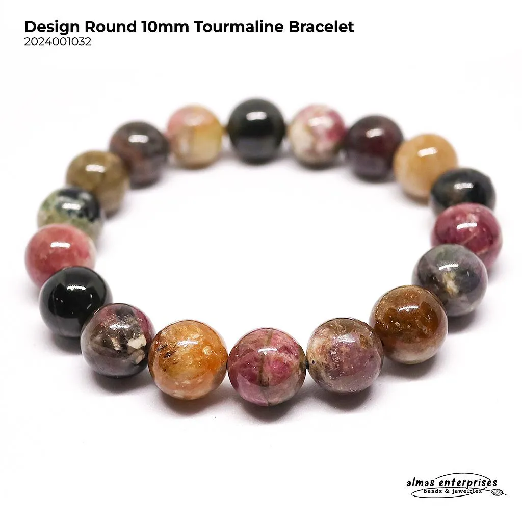 [2024001032] Design Round Tourmaline Bracelet