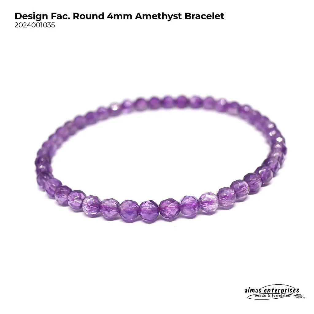 [2024001035] Design Fac.Round AMETHYST BRACELET (4mm)