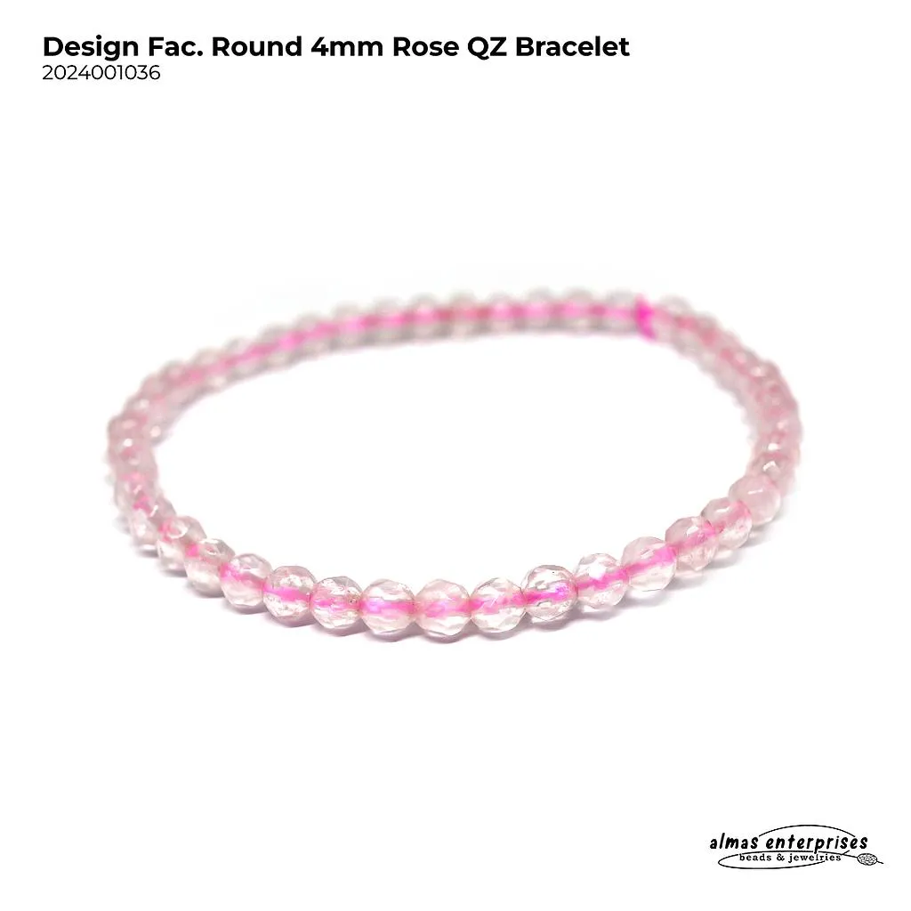 [2024001036] Design Fac.Round ROSE QZ Bracelet (4mm)