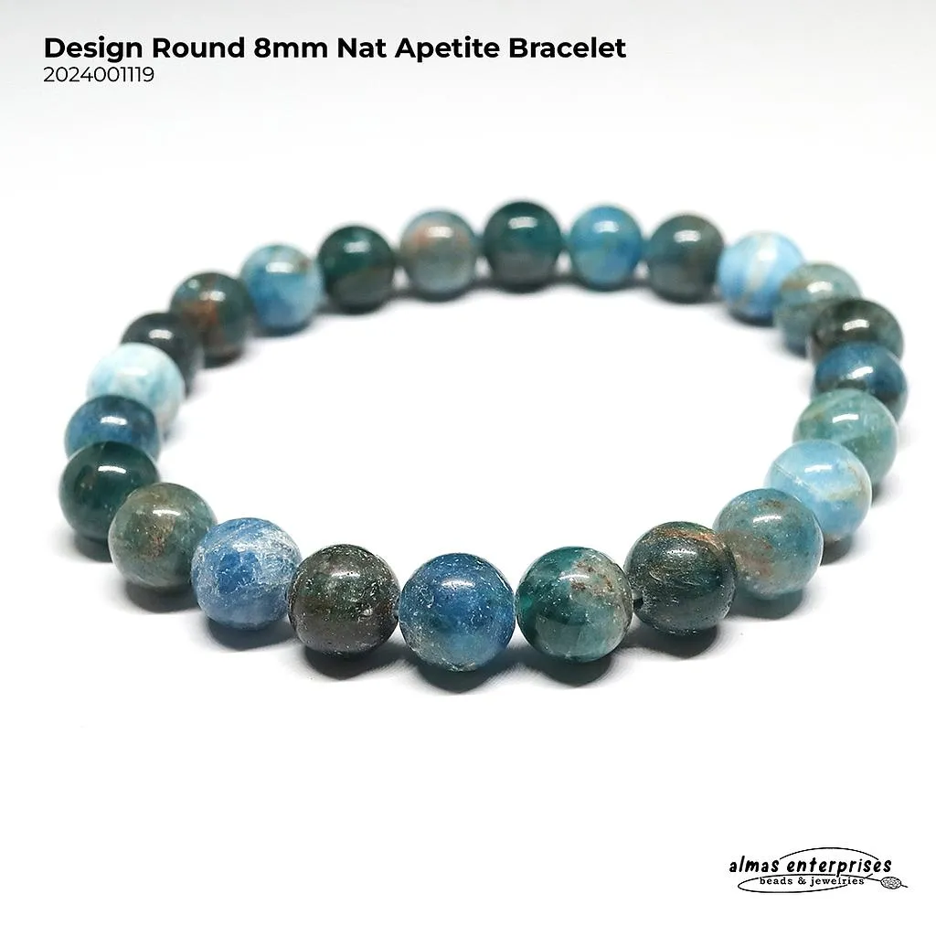 Design Round Natural Apatite Bracelet