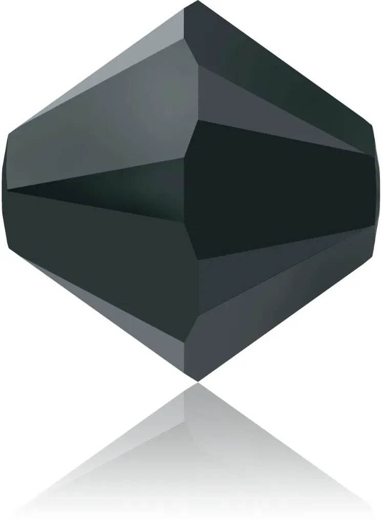 5328 4MM JET HEMATITE 2X