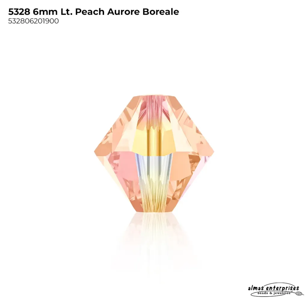 5328 6mm LT.PEACH AB