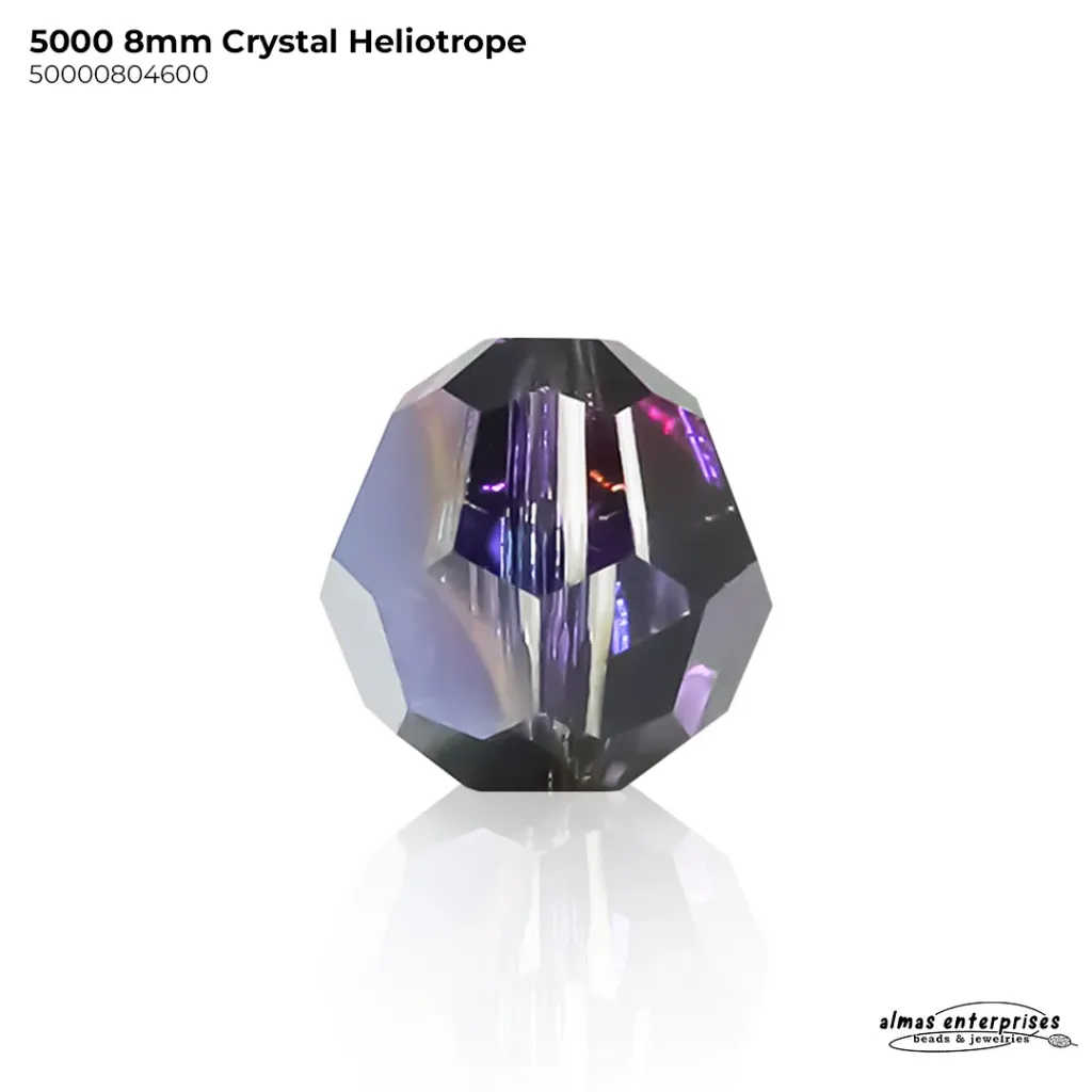 5000 8mm CRYSTAL HELIOTROPE