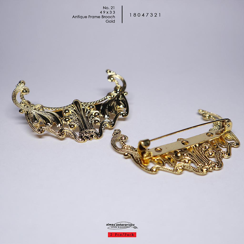 No.21 49x33 Antiq.Frame Brooch/2