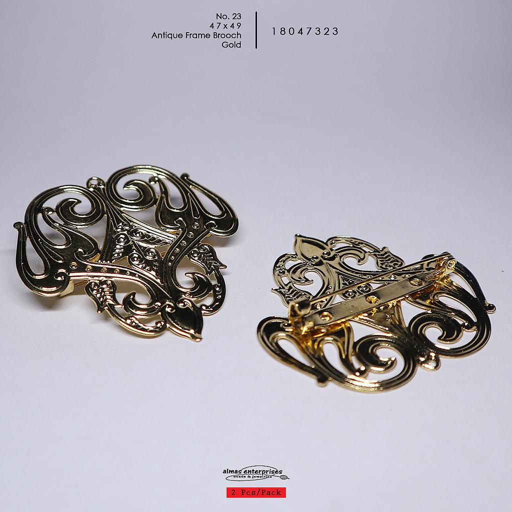 No.23 47x49 Antiq.Frame Brooch/2