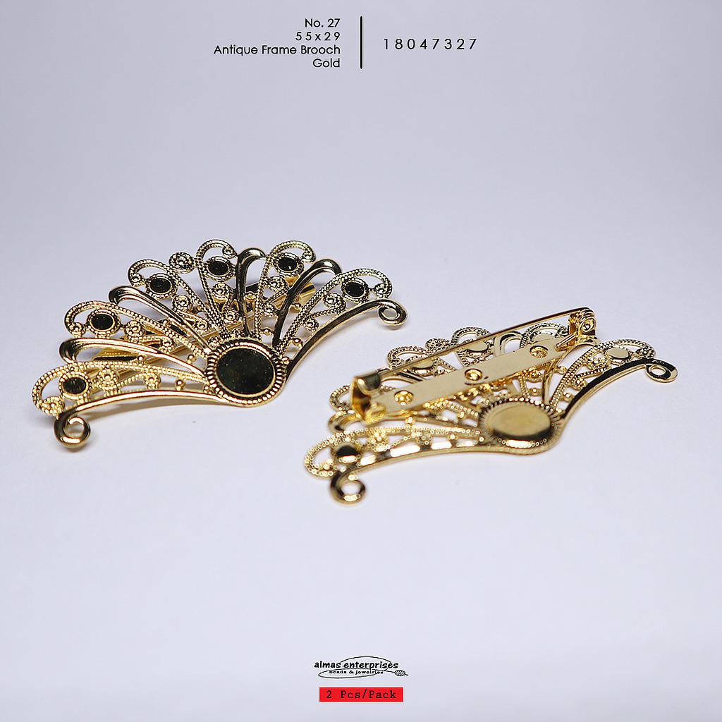 No.27 55x29 Antiq.Frame Brooch/2