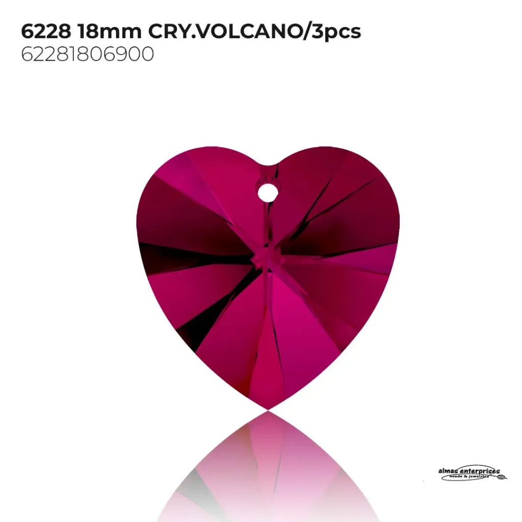 [62281806900] 6228 18mm CRY.VOLCANO/3pcs