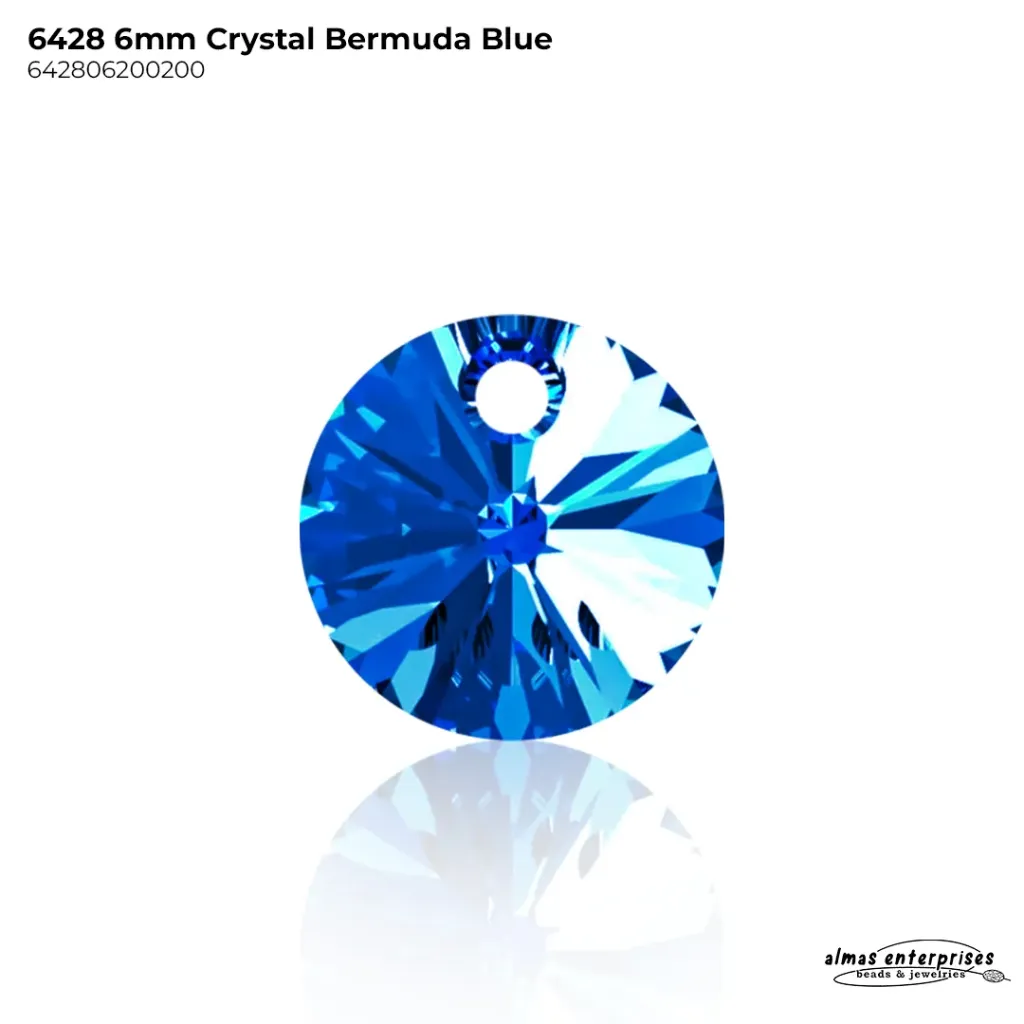 [642806200200] 6428 6mm CRY.BERMUDA BLUE