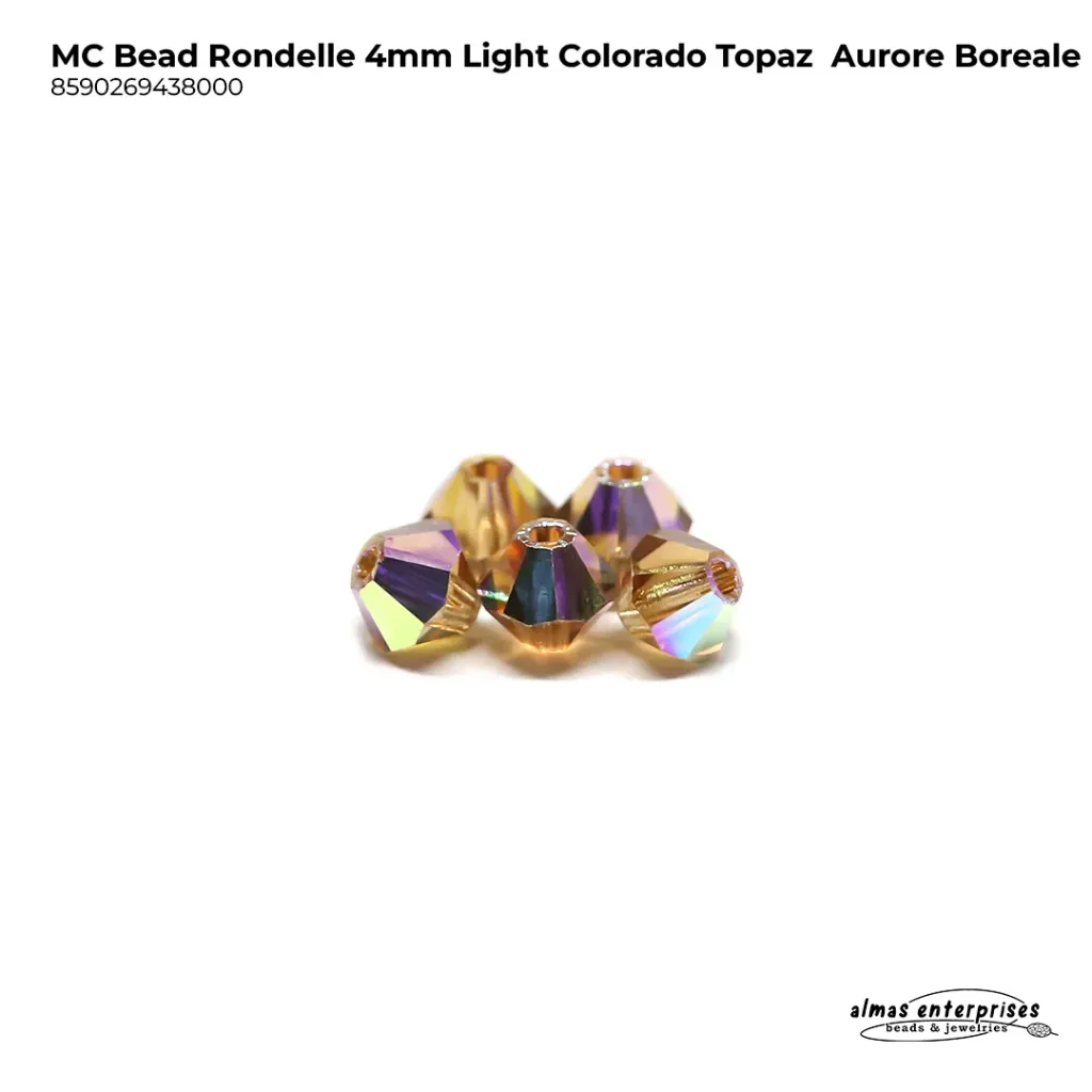 MC Bead Rondelle 4mm Lt.C.Top AB