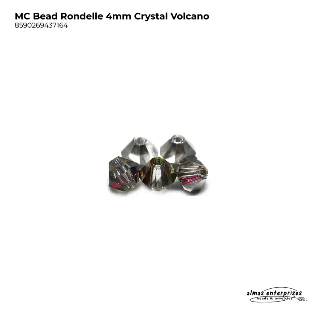 MC Bead Rondelle 4mm Crystal Volcano