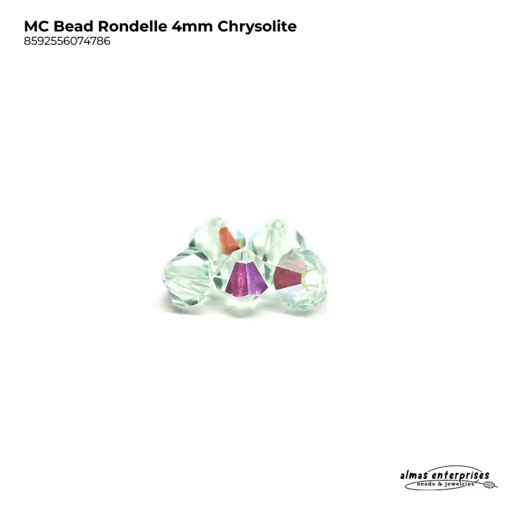 MC Bead Rondelle 4mm Chrysolite AB