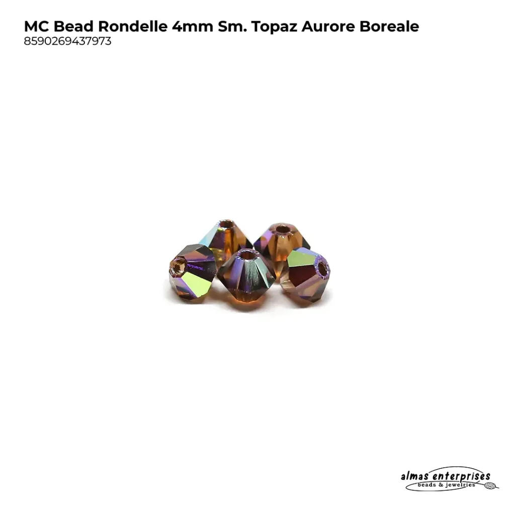 MC Bead Rondelle 4mm sm.topaz AB